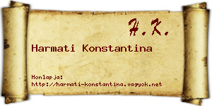 Harmati Konstantina névjegykártya